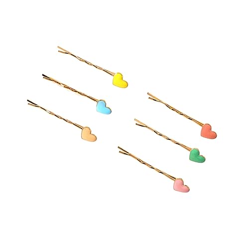 DRESSOOS 6stücke Herz Haarspange Aus Legierung Haarnadeln Mit Herz-design Dekorative Haarspange Für Party Haarschmuck Für Mädchen Und Frauen von DRESSOOS