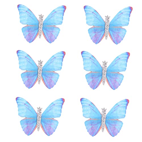 DRESSOOS 6stücke Schmetterling Haarspange Blau Und Violett Schmetterlings Haarclips Für Mädchen Frauen Haarschmuck Accessoires Mit Schmetterlingsdekor von DRESSOOS