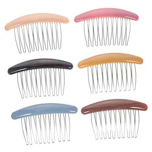 DRESSOOS 6St Seitenkamm Frauen kämmen koreanische haarzusätze haarschmuck Tiara Hochzeit Haarkamm Haarkämme für Frauen rutschfest schmücken Ausgabekarte Haarteil Braut Kopfbedeckung Acryl von DRESSOOS