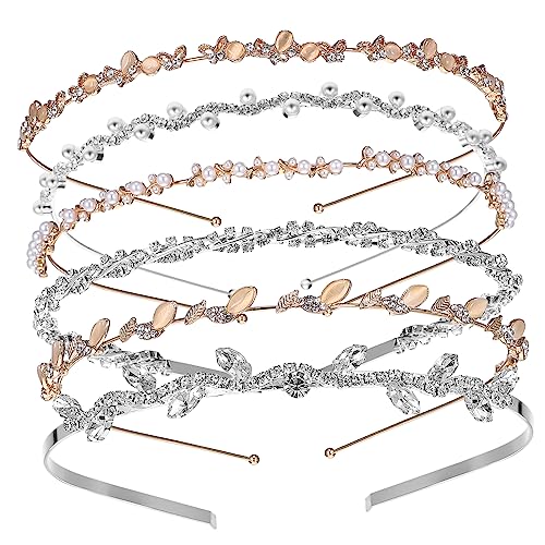 DRESSOOS 6st Haarband Zur Hochzeit Keine Knickhaarnadel Strass-hochzeits-haarband Frauen Haarband Braut Kopfschmuck Kinderkoffer Gel-nagel-kit Strasssteine Damen Zubehör von DRESSOOS