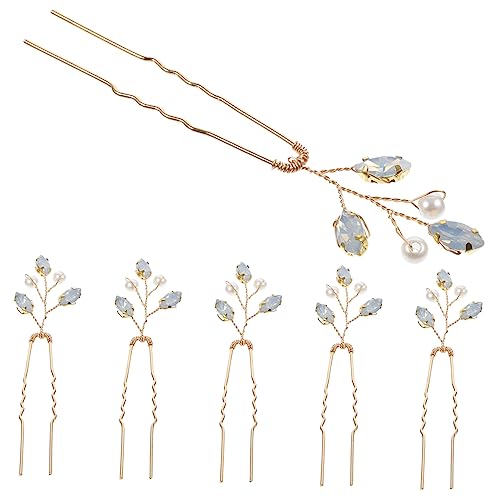DRESSOOS 6stücke Braut Haarschmuck Mit Strass Haarnadeln Förmige Haarspangen Für Hochzeiten Und Partys Für Frauen Und Mädchen Elegantes Haarstyling Zubehör von DRESSOOS