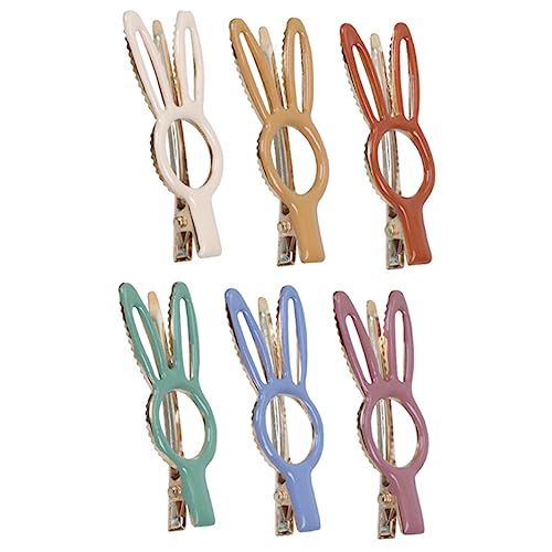DRESSOOS 6stücke Teiliges Niedlichen Bunten Kaninchen-haarclips Für Mädchen Teens Und Stilvolle Duckbill-haarspangen Robustem Für Partys Und Alltag von DRESSOOS