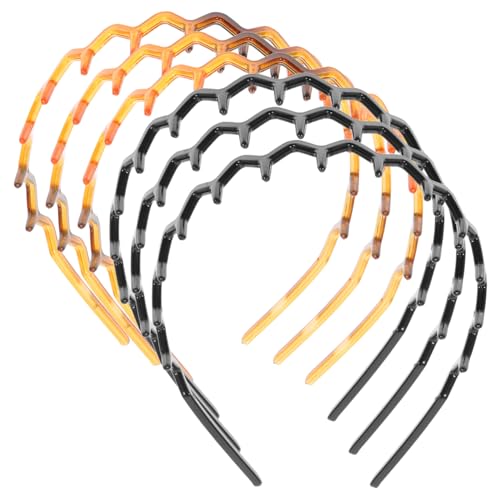 DRESSOOS 6stücke Damen Haarbänder Mit Zähnen Rutschfeste Sport-stirnbänder Für Yoga Fitness Und Alltag Breites Design Für Optimalen Halt von DRESSOOS