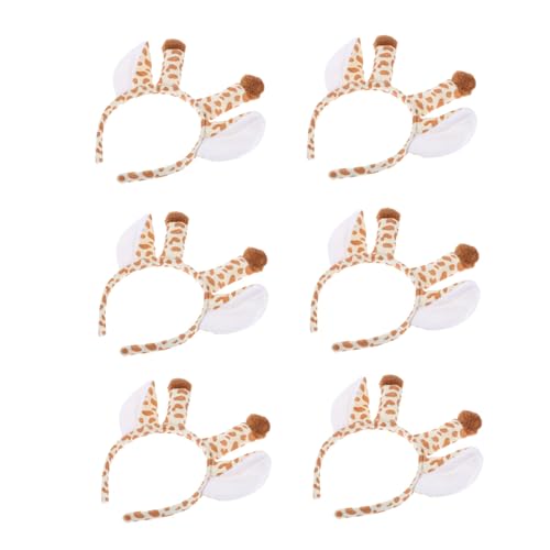 DRESSOOS Jungen Und Mädchen 6-teiliges Plüsch-tier-stirnband Haarreifen Für Mädchen Party-kopfschmuck Für Jungen Und Mädchen Kopfschmuck Für Party-haarschmuck Geruchsneutraler Stoff von DRESSOOS