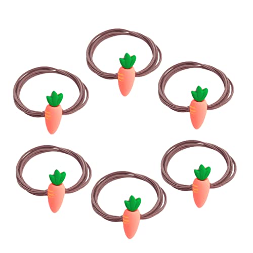 DRESSOOS 6stücke Cartoon Karotte Haarband Haarschmuck Elastische Einfache Haarreifen Für Mädchen Frauen Hautfreundlich Reißfest von DRESSOOS