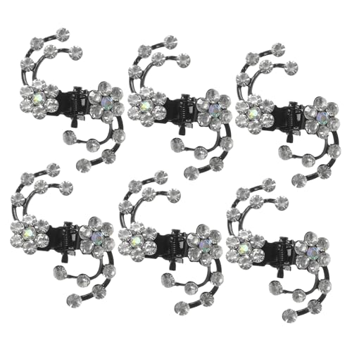 DRESSOOS 6stücke Mini Haarklammern Mit Rhinestone Blumen-design Für Hochzeiten Und Besondere Anlässe Haarspangen Für Und Mädchen Blossom Haaraccessoires Weiß von DRESSOOS