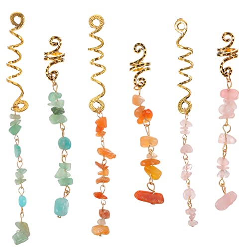 DRESSOOS 6stücke Stein-dreadlock-perlen Haar-accessoires Für Zöpfe Haar-charms Flechtschmuck Haaranhänger Stein Anhänger Haar Dekorationen DRESSOOS 6stücke Stein-dreadlock-perlen Haar-accessoires Für Zöpfe Haar-charms Flechtschmuck Haaranhänger Stein Anhänger Haar Dekorationen von DRESSOOS