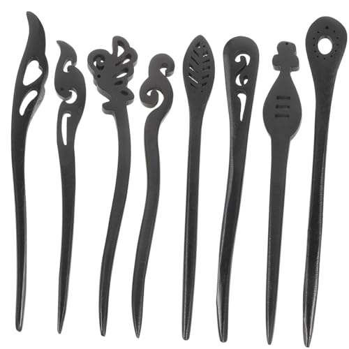 DRESSOOS 8stücke Haarschmuck Aus Holz Vintage Haarnadeln Für Damen Lange Haarspangen Zubehör Für Hochzeit Party Alltag von DRESSOOS