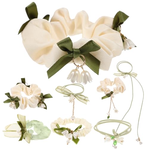 DRESSOOS 8 Stück Elastische Haargummis Für Frauen Mädchen Dehnbare Haarbänder Mit Schleifen-design Für Verschiedene Frisuren Langlebige Haaraccessoires Für Zöpfe Und Mehr von DRESSOOS