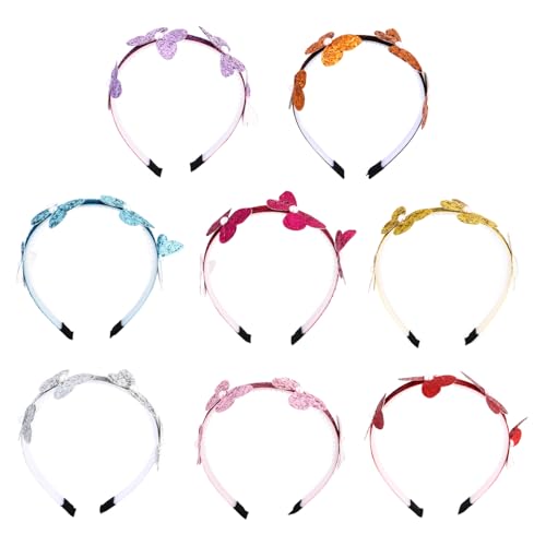 DRESSOOS Schmetterling Haar Hoop Stirnband Glitter Haar Band Mädchen Haar Zubehör Party Kopfschmuck Frauen Stirnband Haar Zubehör von DRESSOOS
