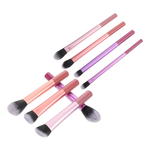 DRESSOOS 8 Stück Teiliges Lidschatten Pinselset mit Langem Stiel Weiche Hautfreundliche Borsten Kompakt und Leicht für Reise Vielseitiges Make Up Puder Foundation und Concealer Set von DRESSOOS