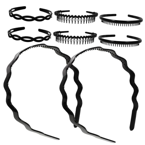 DRESSOOS 8 Stück Teiliges Rutschfester Stirnbänder mit Zähnen Leichtes Haarband Damen für Lockiges Haar Sicherer Halt Beim Waschen Sport und Alltag Modische Haarschmuck accessoires von DRESSOOS