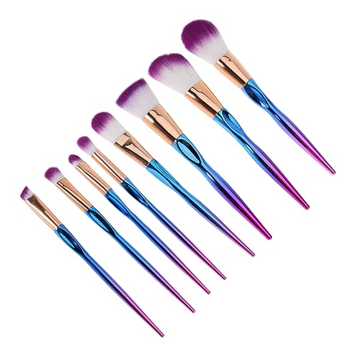 DRESSOOS 8stücke Teiliges Aus Nylonhaaren Make-up-pinsel Mit Kunststoffgriff Für Puder Für Frauen Und Damen Für Tägliche Und Professionelle Anwendung von DRESSOOS