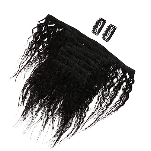 DRESSOOS 8-teiliges Toer-set Aus Gelocktem Echthaar Für Frauen Toer Aus Echthaar Gewellt Doppelt Gelockt Haarverlängerungen Natürliches Aussehen Keine Schäden von DRESSOOS
