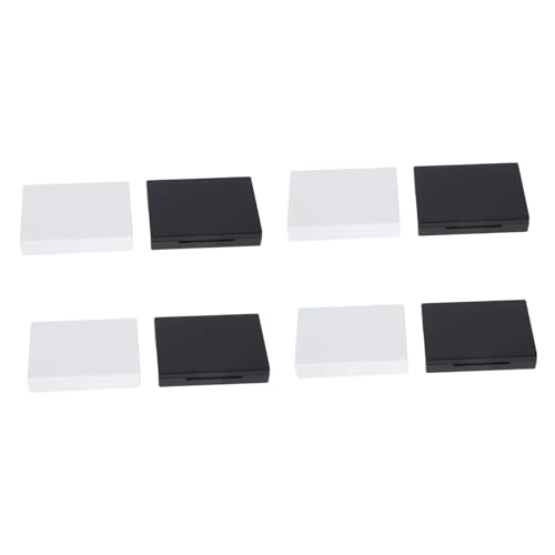 DRESSOOS 8er-Pack lange rechteckige schwarze Lidschatten-Box zum Selbermachen Make-up-Organizer mit Pastenspiegel für den täglichen Gebrauch von DRESSOOS