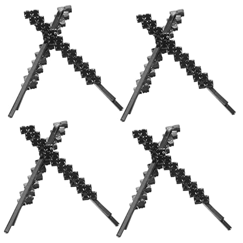 DRESSOOS Haarspange Für Damen Schwarzes Haar Seitliche Haarspangen Mit Strasssteinen Dekorative Haarspangen Für Partys Und Veranstaltungen von DRESSOOS