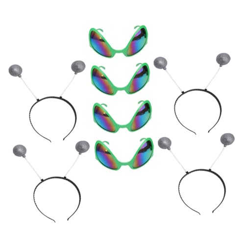 DRESSOOS 8stücke Lustige Brille Saucer Man Haarreifen Party Look Cosplay Accessoires Dekorativer Kopfschmuck Für Fasching Karneval Festivals von DRESSOOS