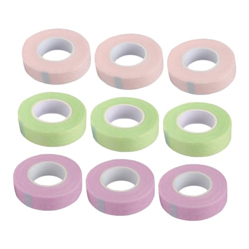 DRESSOOS 9 Rollen Wimpern-Isolierband Wimpernband aus Vliesstoff Schutzband für die Augenhaut cosmetic kosmetiktäschchen werkzeug selbstklebendes wimpernband wimpern verlängerung Patch von DRESSOOS