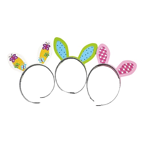 DRESSOOS 9 Stück Haarschmuck Ostern Hasenohren Haarbänder Haarreifen Kopfschmuck Partyzubehör von DRESSOOS