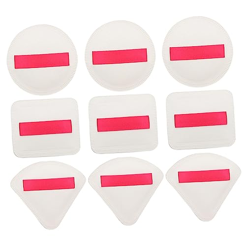 DRESSOOS 9St Schwammkissenpulver Make-up-Applikatoren dreieckige Puderquaste Make-up erröten makyaj seti makeup sponge Puderpuff Mädchen-Make-up-Puff Puderquasten für Gesichtspuder PU-Leder von DRESSOOS