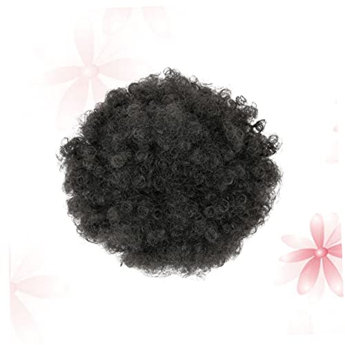DRESSOOS Afro Short Curly Wrap Kordelzug Puff Pferdeschwanz Dutt Verlängerung Für Mädchen Frauen Pferdeschwanzverlängerungen Afro Puff Haarwickel von DRESSOOS