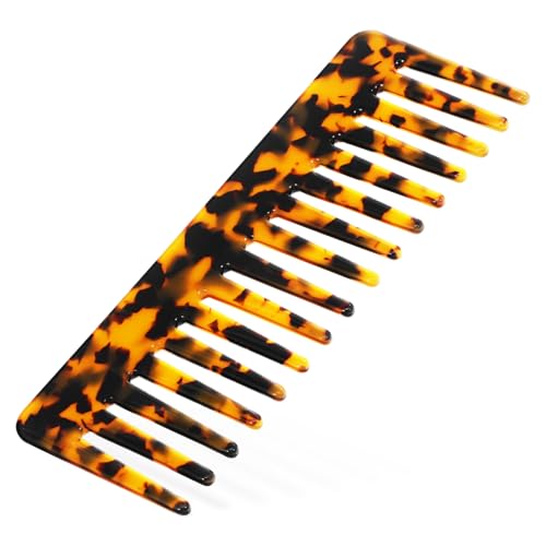 DRESSOOS Haarkamm Entwirrungskamm Mit Breiten Für Locken Und Nasses Haar Aus Hochwertigem Acetatplattenmaterial Antistatisch Für Männer Und Frauen von DRESSOOS