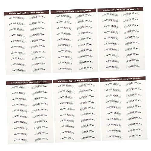 DRESSOOS Temporäres Augenbrauen-set 6-teilig Und Make-up-aufkleber Im Natürlichen Look Für Damen von DRESSOOS