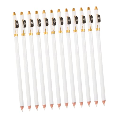 DRESSOOS 12stücke Teiliges Augenbrauenstifte Für Frauen Holz-augenbrauenstifte Mit Anspitzer Und Langlebig Geeignet Für Natürliches Make-up Reinweißer Farbe von DRESSOOS