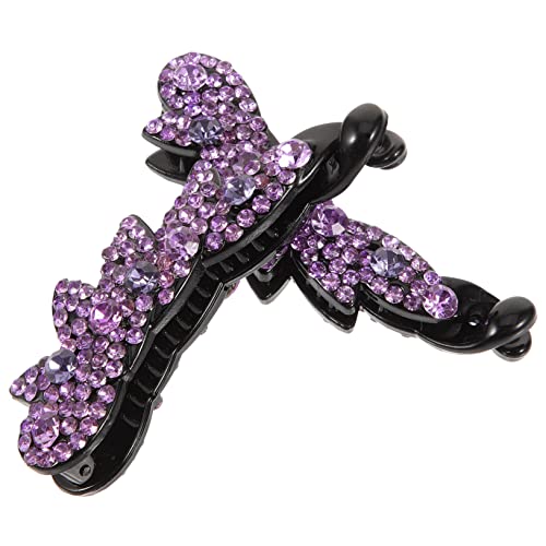 DRESSOOS 2stücke Bananenspange Mit Strasssteinen Pferdeschwanz-clip Für Frauen Haarschmuck Für Langes Glattes Und Lockiges Haar Leicht Und Elegant Für Alltag Und Feierlichkeiten von DRESSOOS