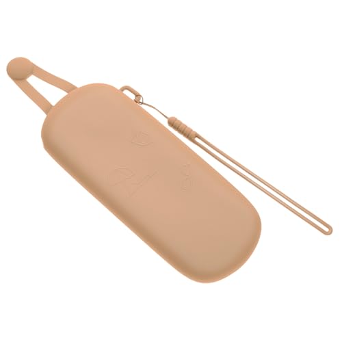 DRESSOOS Silikon Kosmetiktasche Für Damen Tragbare Elegante Make-up Aufbewahrung Mit Praktischem Spiegel Für Reisen Und Alltag Aus Langlebigem Silikon Kaffee-Farbe von DRESSOOS