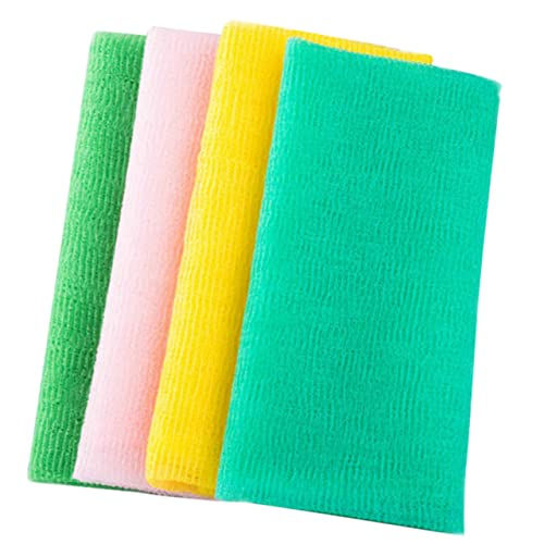 DRESSOOS Beinwäscher Körperwäscher Peeling-handtücher 4 Stück Nylon-badewäscher-handtücher Für Den Täglichen Gebrauch von DRESSOOS