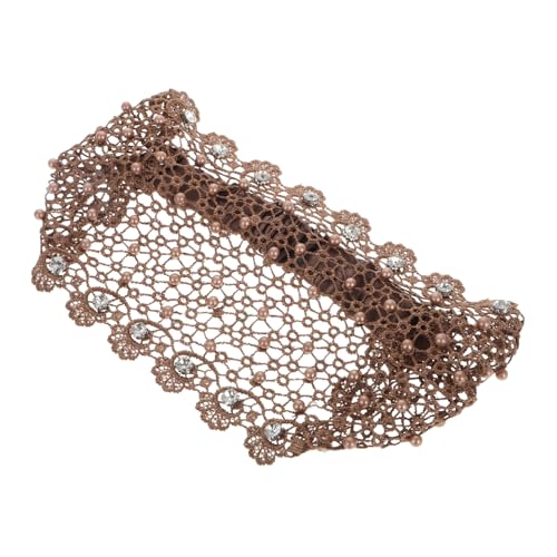 DRESSOOS Netz-stirnband Mit Blumenstickerei Für Damen Spitzenmasken-stirnband Aus Kopfbedeckungen Für Ältere Damen Dehnbares Schlaf-haarwickel Für Frauen von DRESSOOS
