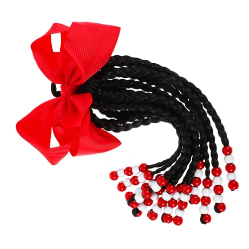 DRESSOOS Boho Braids Haarverlängerungen Für Kinder Synthetische Pferdeschwanzperücken Mit Perlen Und Schleife Als Haarschmuck DRESSOOS Boho Braids Haarverlängerungen Für Kinder Synthetische Pferdeschwanzperücken Mit Perlen Und Schleife Als Haarschmuck von DRESSOOS