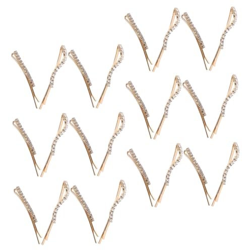 DRESSOOS Haarspange mit Seitlichen Strasssteinen für Damen -teiliges Bobby-metall-haarnadel-set Haar-accessoires für Hochzeiten von DRESSOOS
