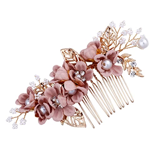 DRESSOOS Hochzeit Haarkamm Mit Blumen Und Perlen Elegantes Haaraccessoire Für Braut Und Brautjungfern Handgefertigt Für Hochzeiten Partys Und Besondere Anlässe von DRESSOOS