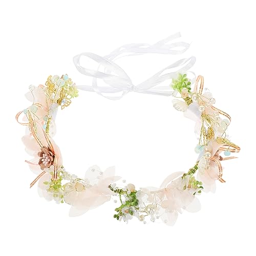 DRESSOOS Künstliche Blumenkrone Für Mädchen Anpassbares Haarband Mit Bunten Handgefertigten Blüten Für Hochzeiten Partys Und Festivals Elegante Kopfbedeckung Für Besondere Anlässe von DRESSOOS