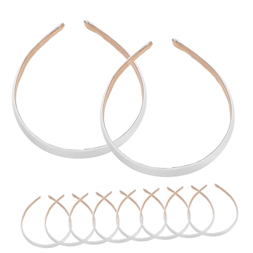 DRESSOOS 15stücke Stirnbänder Aus Weißem Stoff Rutschfeste Damen-haarbänder Haarschmuck Für Urlaubskostüme von DRESSOOS