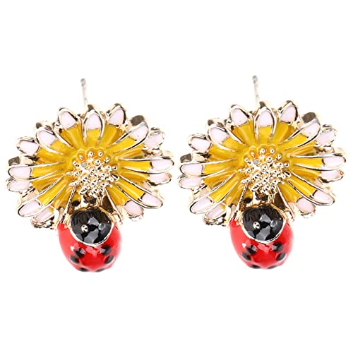 DRESSOOS Damen Ohrstecker Gelber Blütenblume Leichte Komfortable Piercing Studs Niedliches Schmuck Accessoire Perfektes für Geburtstag und von DRESSOOS