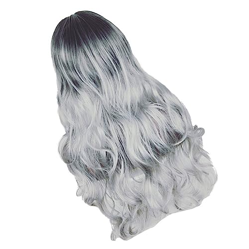 DRESSOOS Lange Perücke Für Damen Mit Blunt Mittellanges Haar Haarbedeckung Aus Strapazierfähigem Material Naturgetreues Aussehen Für Party Halloween Und Kostüme Geeignet Schwarz von DRESSOOS