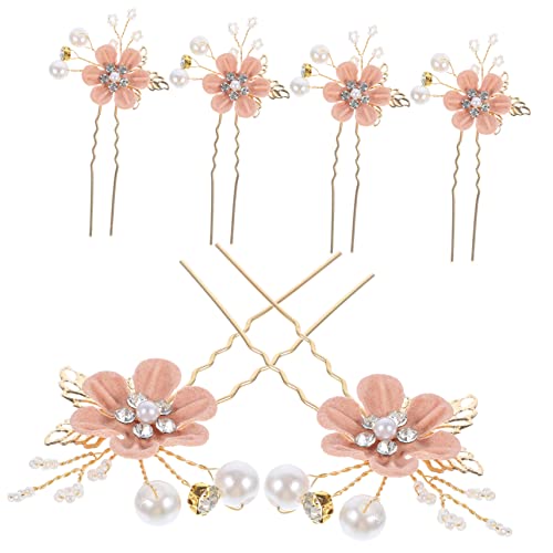 DRESSOOS Braut Strass U-förmige Haarnadel Blume Haarnadel Set Hochzeit Haar Zubehör Für Frauen von DRESSOOS
