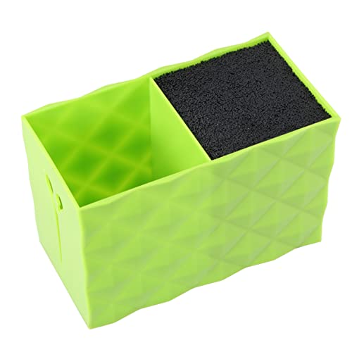 DRESSOOS Doppel Slots Schere Halter Grün Friseur Werkzeuge Aufbewahrungsbox Organizer Für Home Shop Mit Fassungsvermögen Für Scheren Kämme Und Clips von DRESSOOS