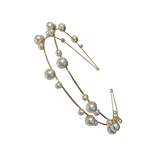 DRESSOOS Double Band Perlen-haarband Für Design Für Hochzeiten Und Partys Eleganter Haarschmuck Für Mädchen Und Bräute Und Leicht von DRESSOOS