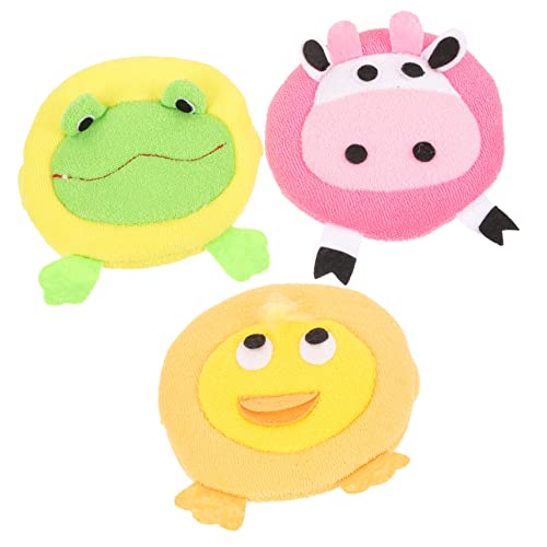 DRESSOOS Duschschwamm Mit Tiermotiv Badetücher 3er-pack Badeschrubber Für Kleinkinder Baby-körperbadeschwamm Weich Für Jungen Und Mädchen von DRESSOOS