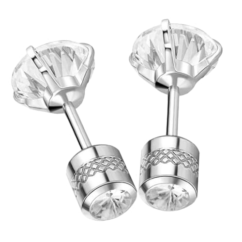 DRESSOOS Edelstahl Ohrstecker mit Zirkonia Modische Damen Ohrstecker Glänzende Metallohrringe Leicht und Hautfreundlich Geeignet für Alltag Party und Hochzeit von DRESSOOS