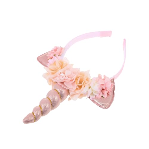 DRESSOOS Haarband Für Mädchen Einhorn Stirnband Haarband Party Stirnband Aus Stoffmaterial Leicht Tragbar Für Geburtstagsparty Und Cosplay von DRESSOOS