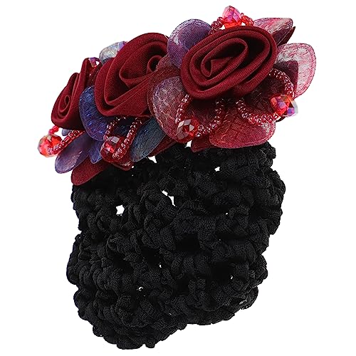 DRESSOOS Elegante Blume Haar Dutt Abdeckung Frauen Clip Haarnetz Für Ballett Tänzerin Haar Zubehör DRESSOOS Elegante Blume Haar Dutt Abdeckung Frauen Clip Haarnetz Für Ballett Tänzerin Haar Zubehör von DRESSOOS