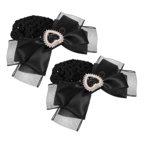 DRESSOOS Elegantes 2er-pack Haarnetze Für Frauen Haarknoten-clip Schleife Anmutige Dutt-abdeckung von DRESSOOS