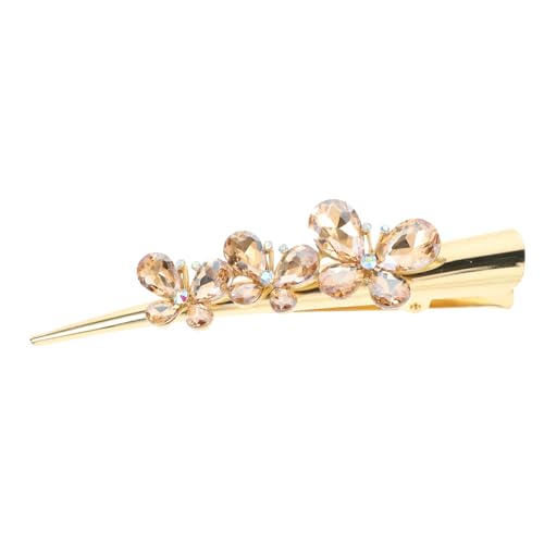DRESSOOS Alligator Haarklammer Mit Strass Schmetterling Metall Französische Haarspange Für Und Mädchen Haaraccessoire Champagnerfarbe von DRESSOOS