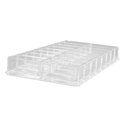 DRESSOOS 1stück Transparente Fächer Kosmetik Aufbewahrungsbox Aus Acryl Makeup Compact Organizer Für Lippenstifte Puder Und Kosmetikprodukte Für Bad Schminktisch Und Persönliche von DRESSOOS