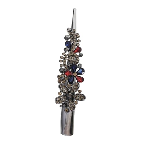 DRESSOOS 1Stück Entenschnabel Haarklammer mit Strass Bunte Haarspange Dekorative Haarnadel für Frauen Glitzernde Haar Styling Barrette Elegantes Haar Accessoire von DRESSOOS